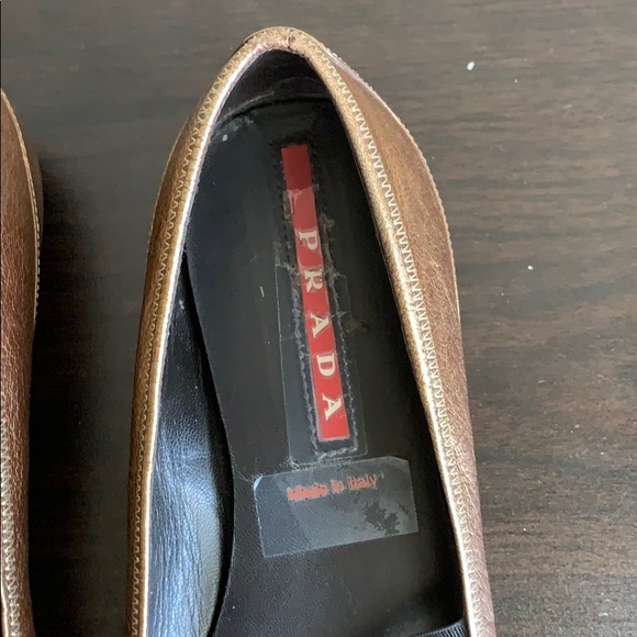 Prada bronze flats, 38.5 with original bag! - Picture 2 of 8